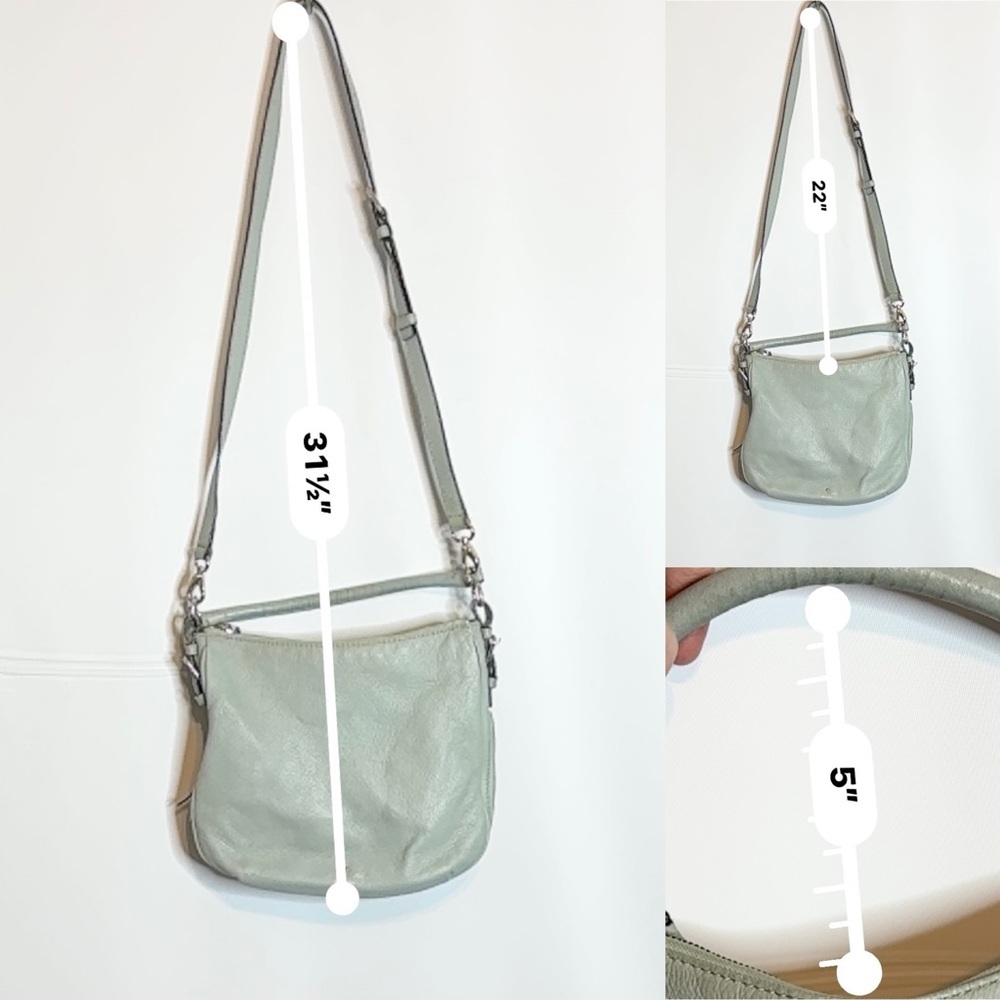 Kate Spade Crossbody Cobble Hill Ella Bag Purse Sea Foam Pebble Leather - Picture 15 of 16